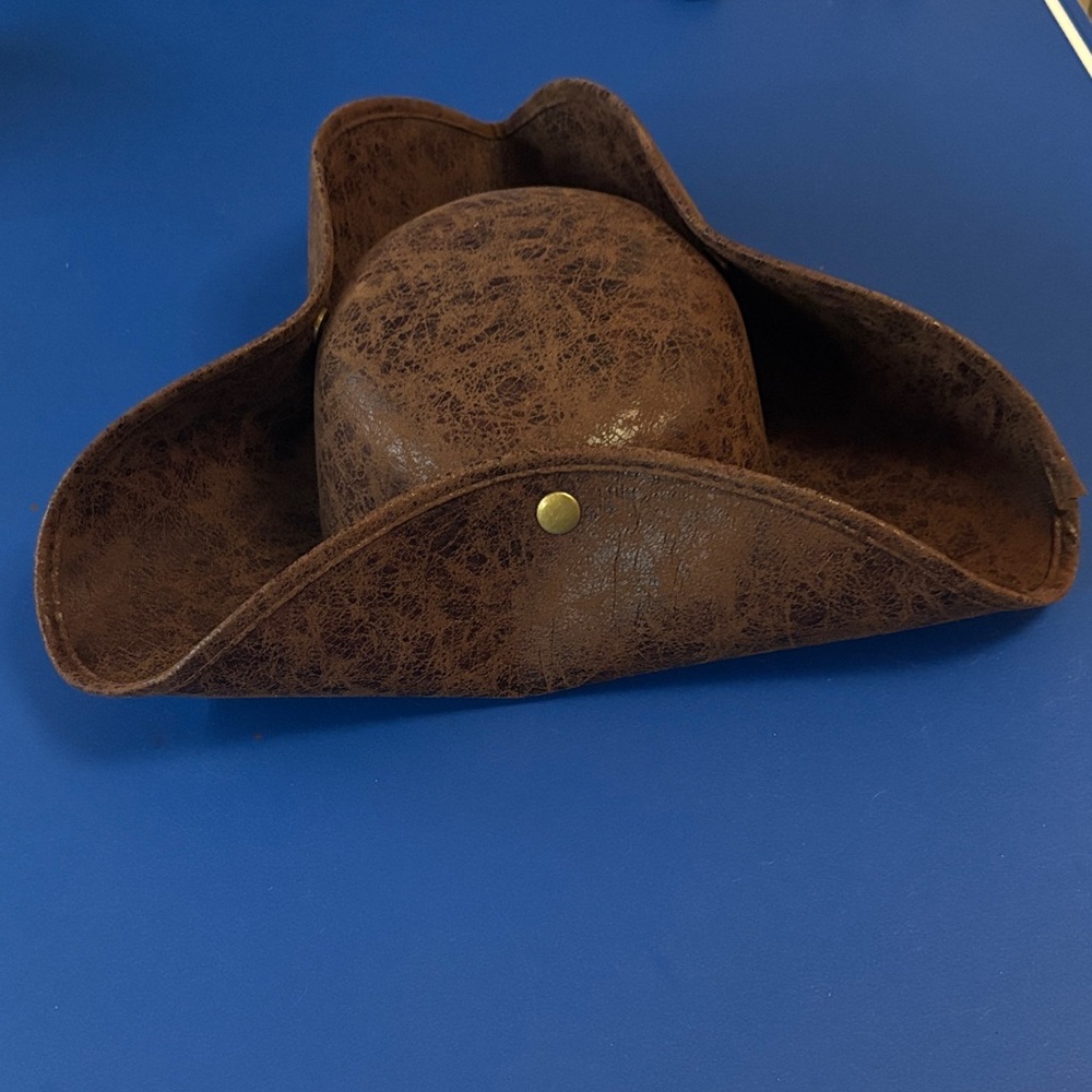 Brown Leather Cowboy Hat